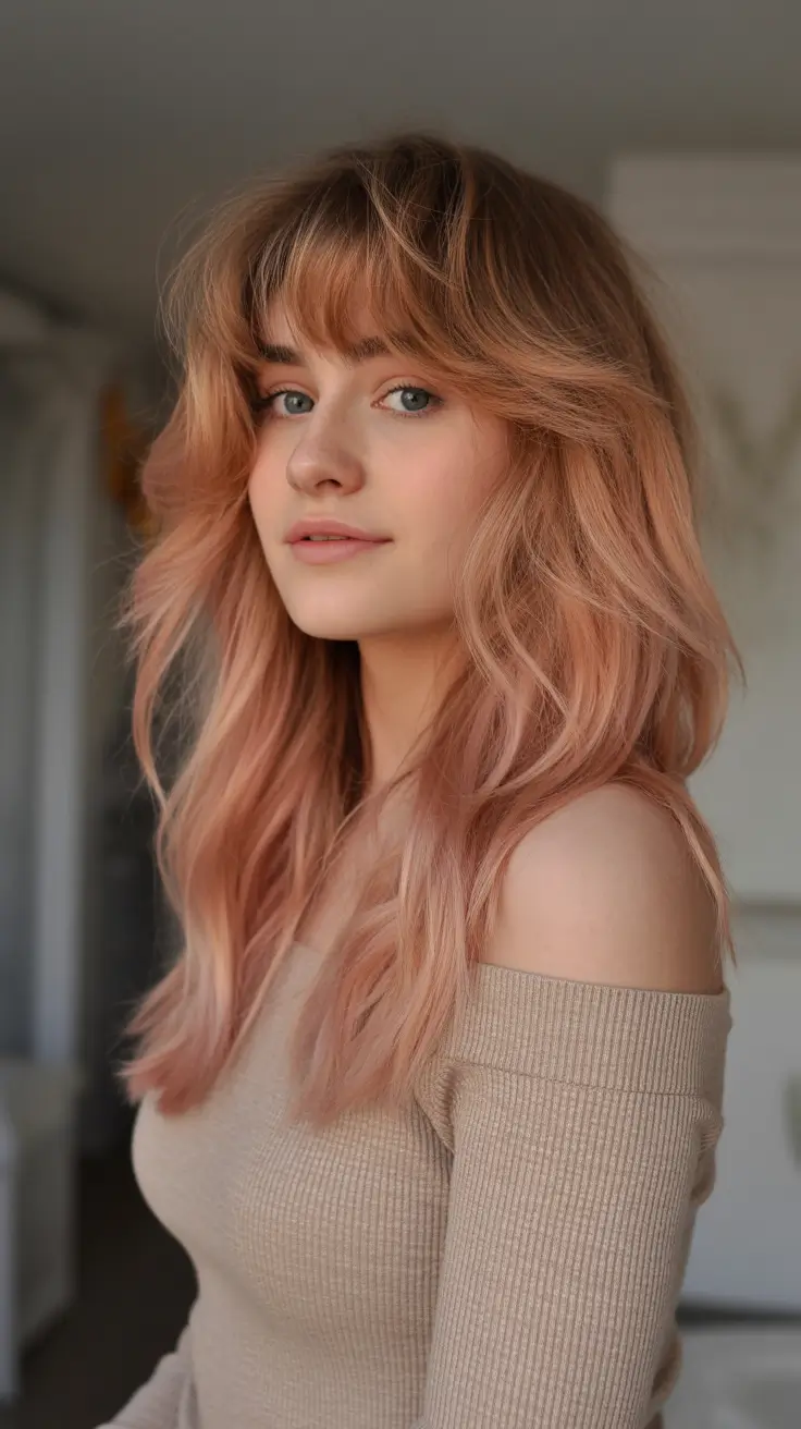 hair color ideas Peach Cloud Layers