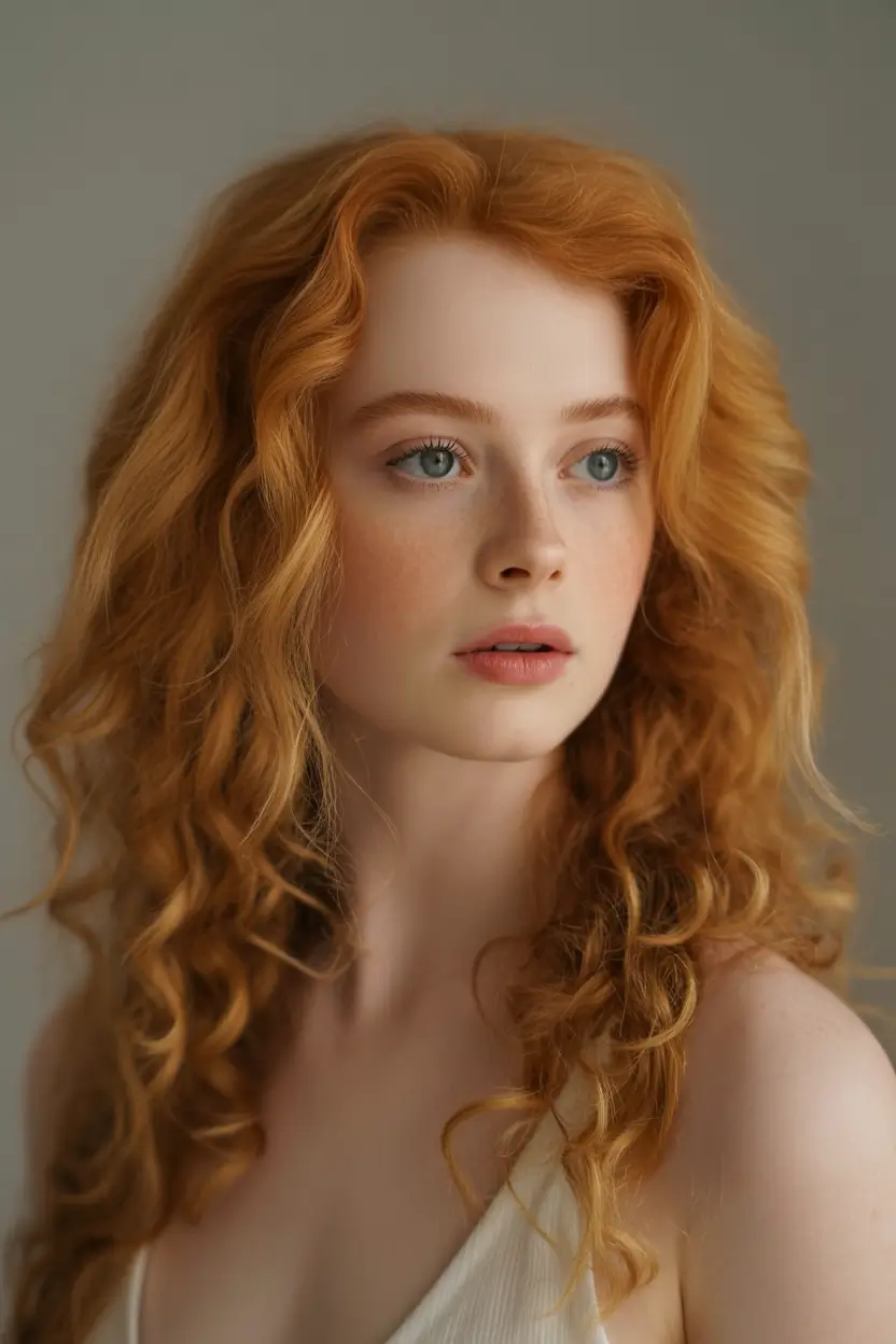 hair color ideas Golden Copper Curls