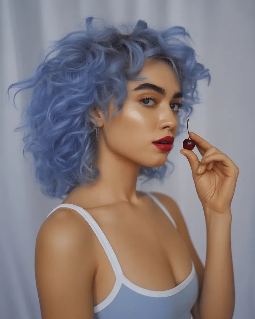 hair color ideas Periwinkle Curl Fantasy