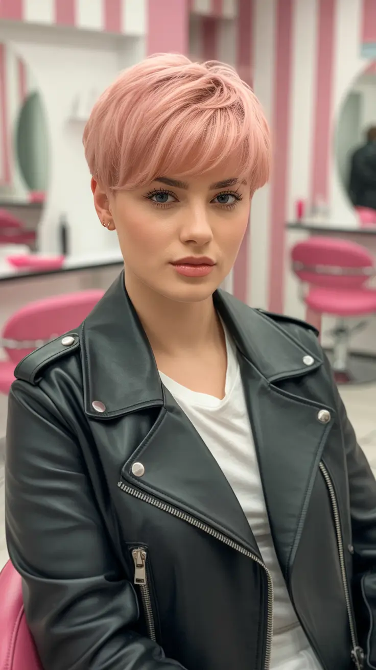 hair color ideas Dusty Pink Rebel Pixie