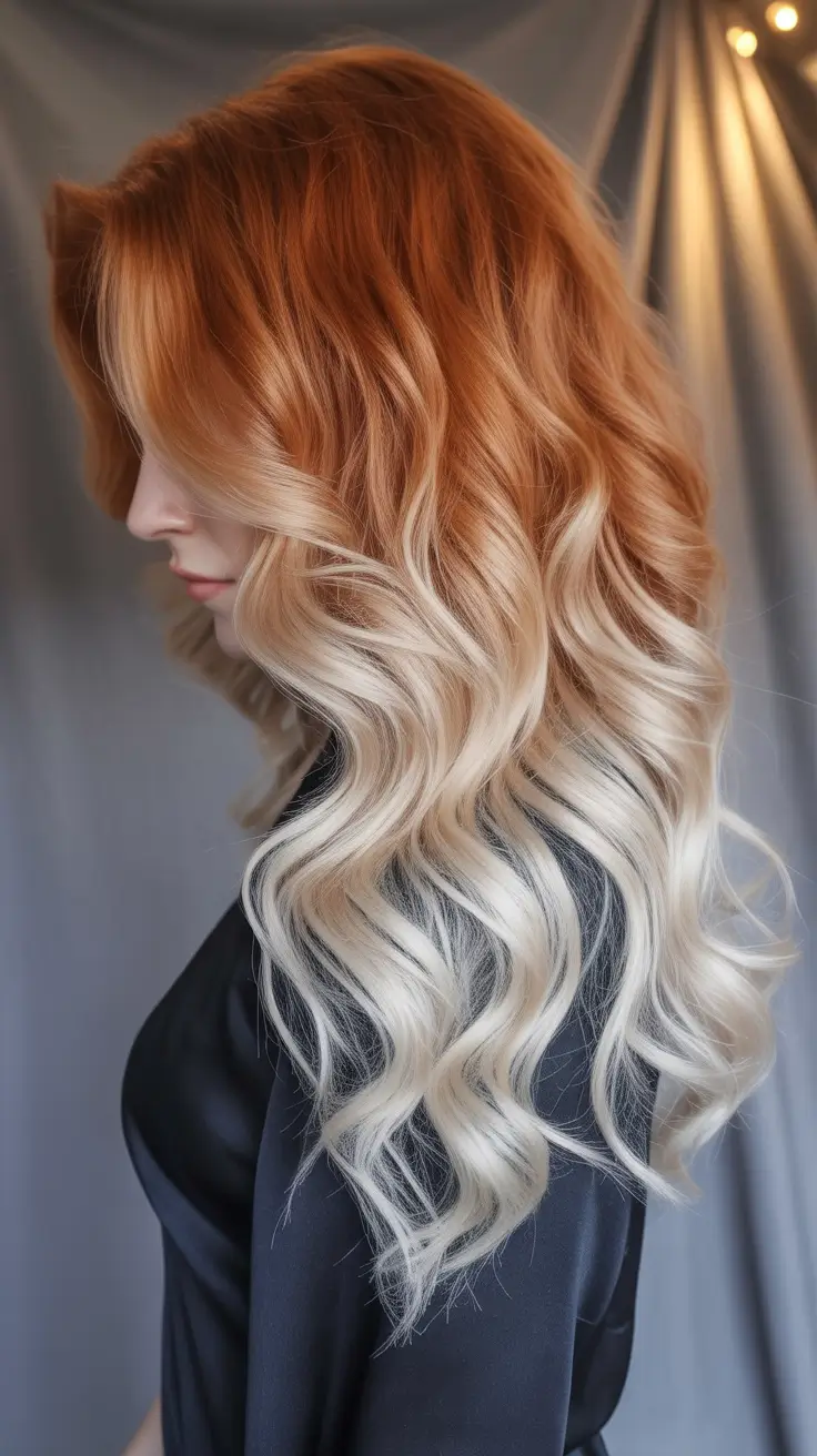hair color ideas Copper Cream Ombre