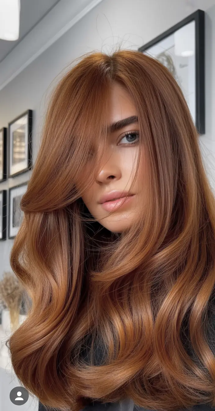 hair color trends Golden Auburn Flow