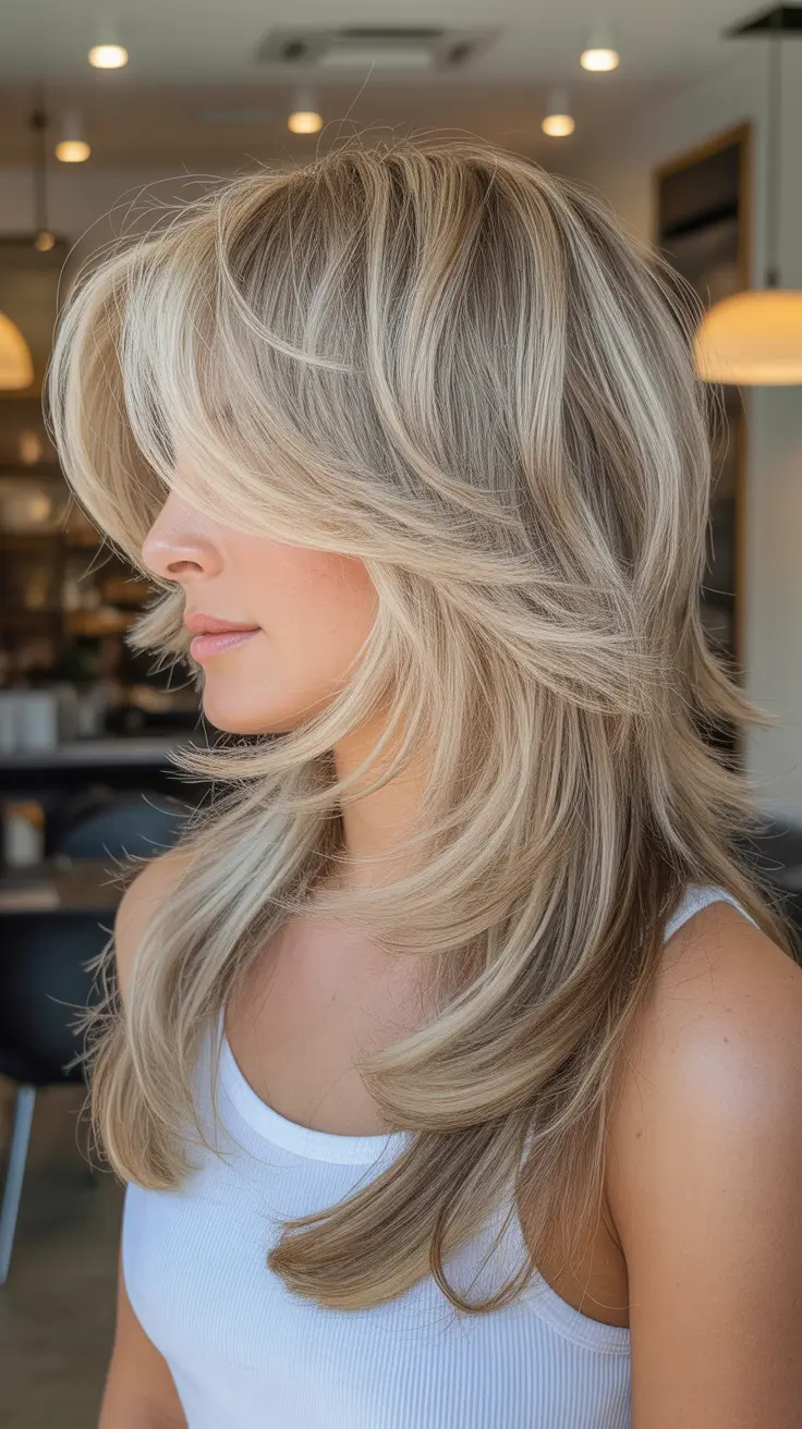 hair color trends Calico Layered Blonde