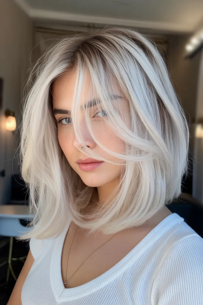 hair color trends Snowy Pearl Blonde