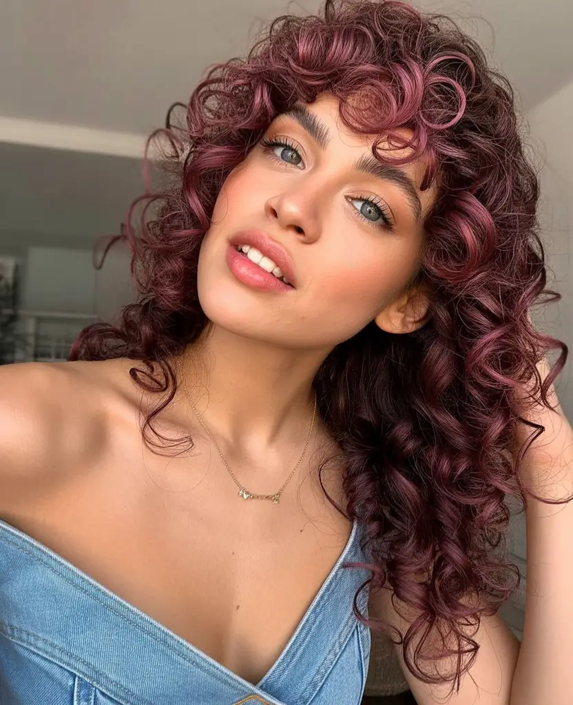 hair color trends Berry Wine Curls