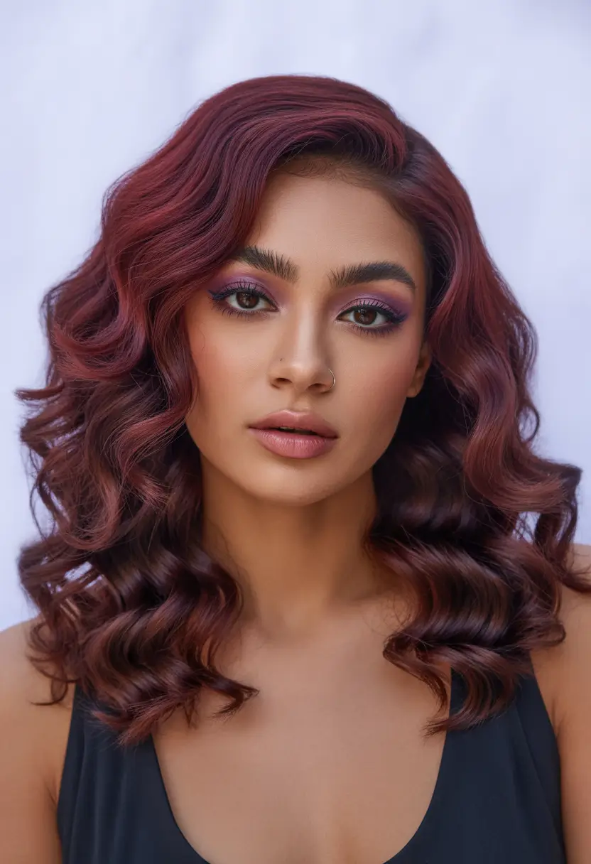 hair color trends Soft Mahogany Curls