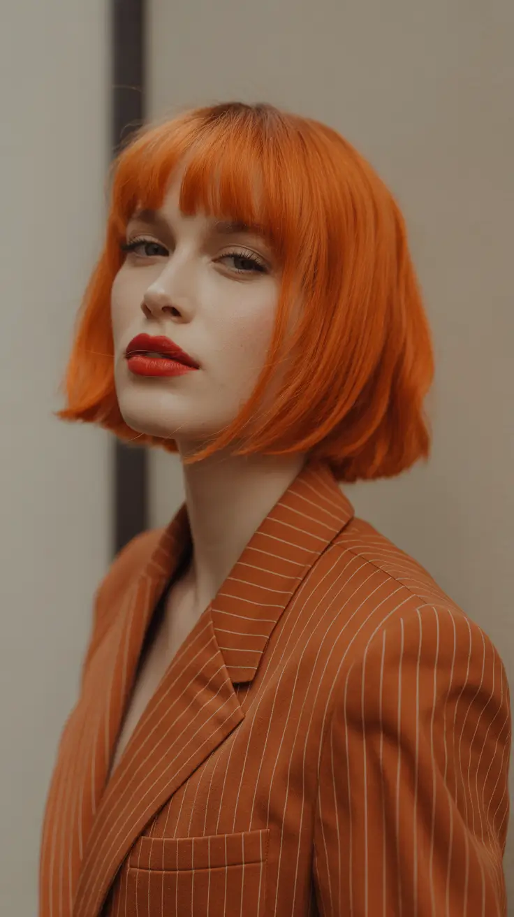 hair color Fiery Modern Bob 2026