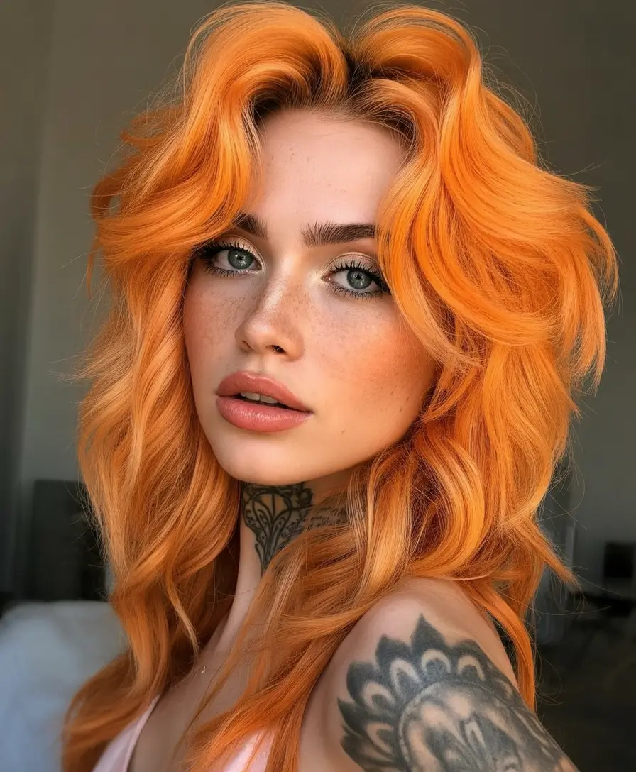 hair color Sunset Tangerine Glam 2026