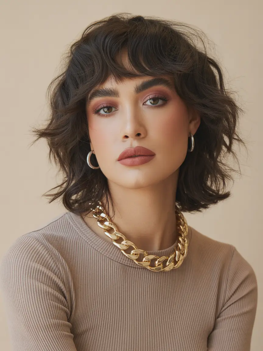 haircut for round face Soft Layered Bob With Airy Movement