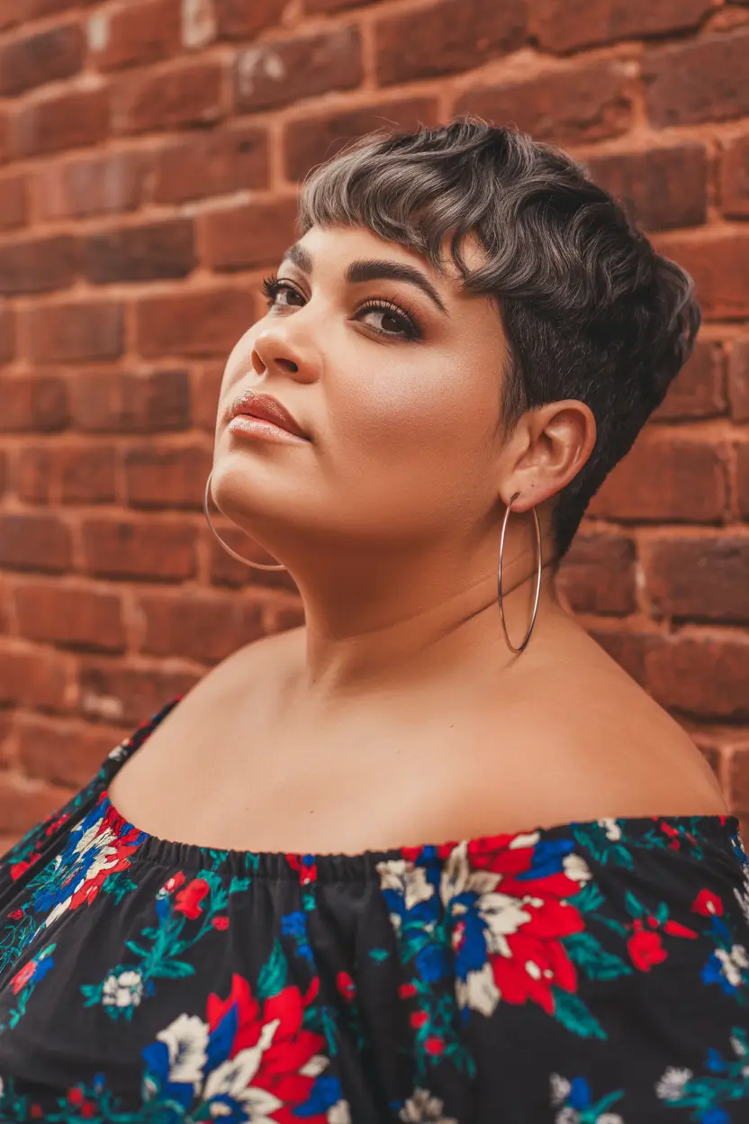 haircut for round face Edgy Pixie Crop With Textured Micro Fringe