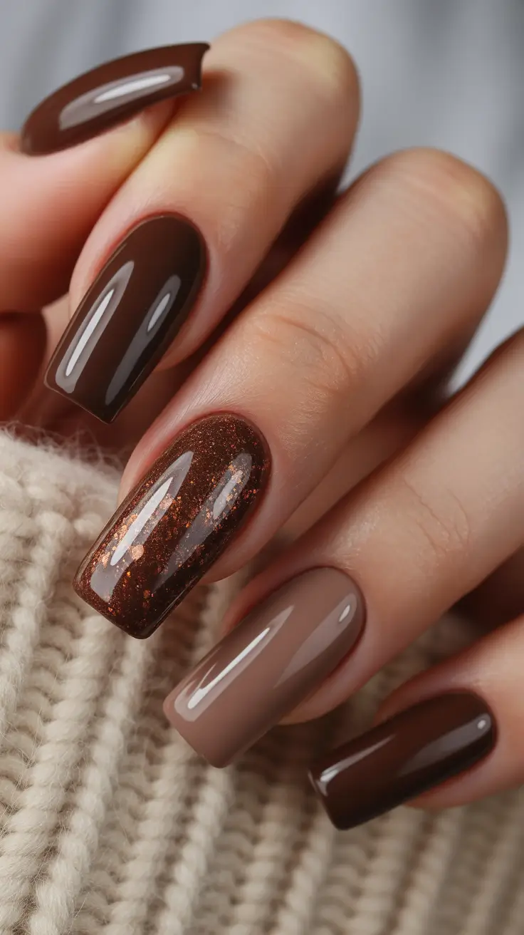 late winter nails design and color Molten Mocha Luxe