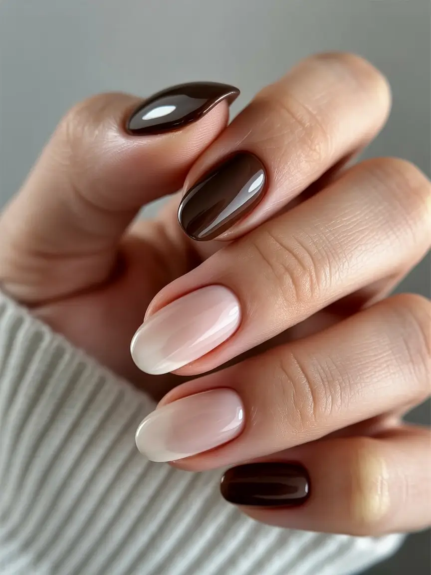 late winter nails design and color Cocoa Fade Harmony