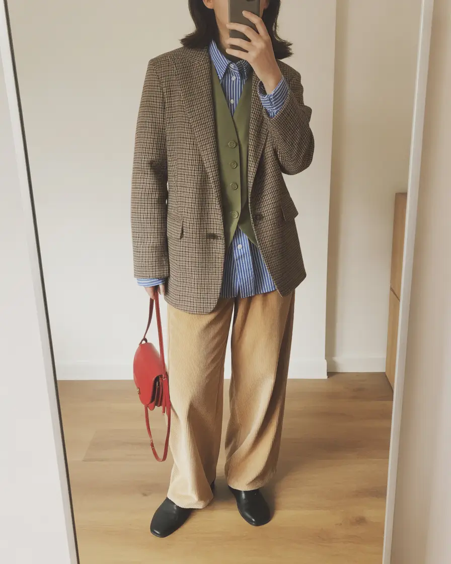 outfits layering Heritage Tweed Reimagined