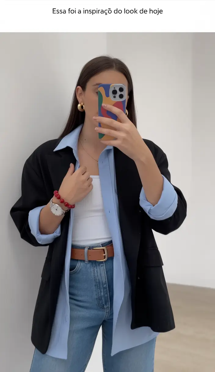 outfits layering Sharp Classic Contrast