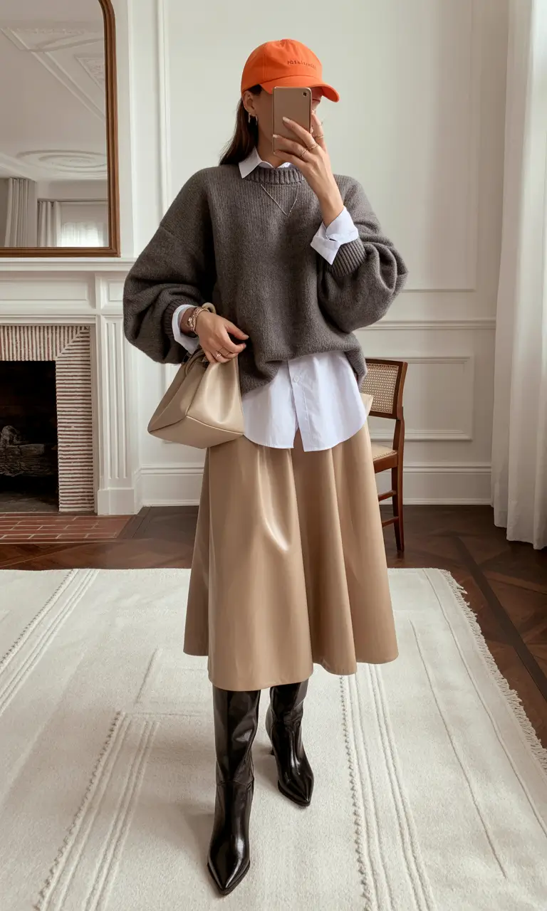 outfits layering Casual Luxe Comfort