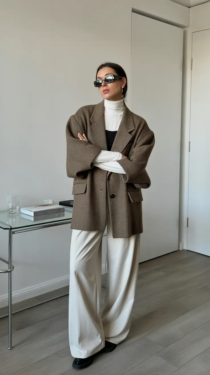 outfits layering Structured Minimalist Power