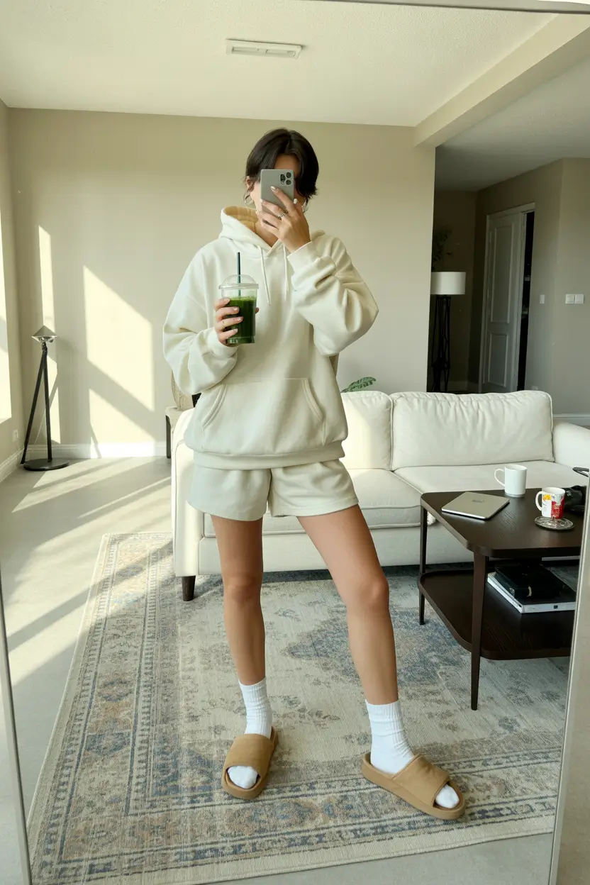 outfits lazy Warm Tones For a Soft, Comfy Morning