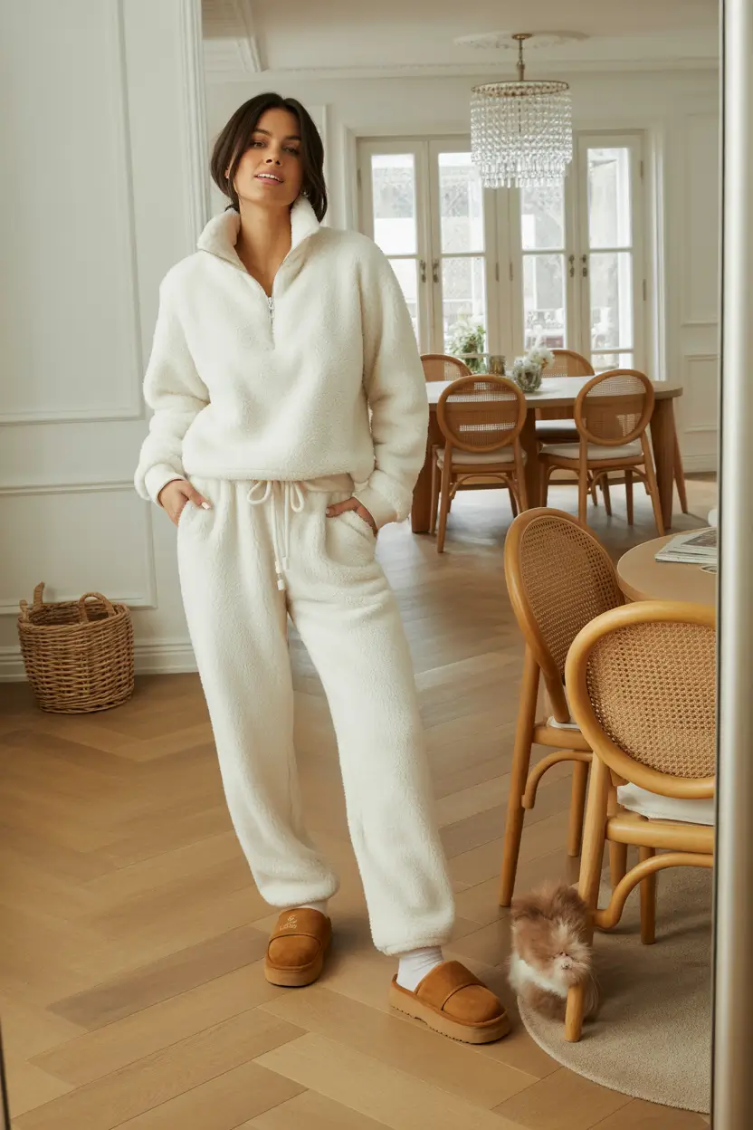 outfits lazy Cream Fleece for Peak Cozy Mornings