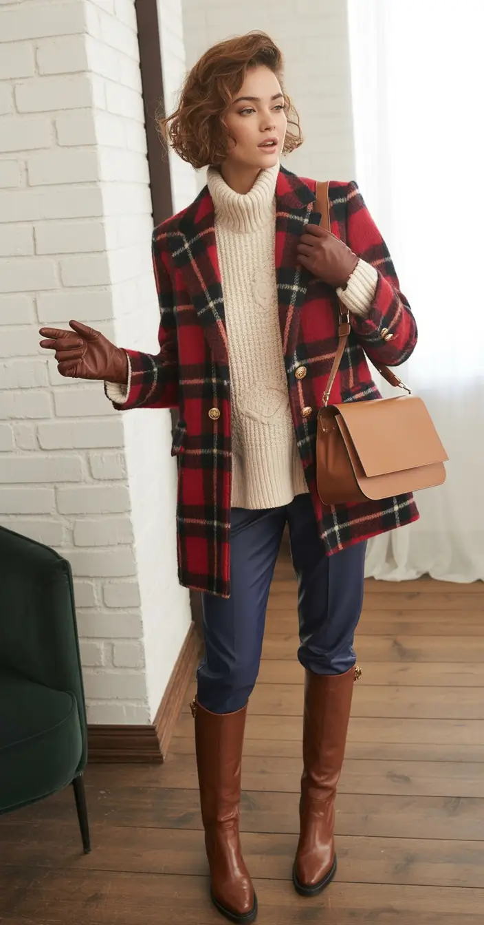 business casual outfits for women Heritage Plaid Revival