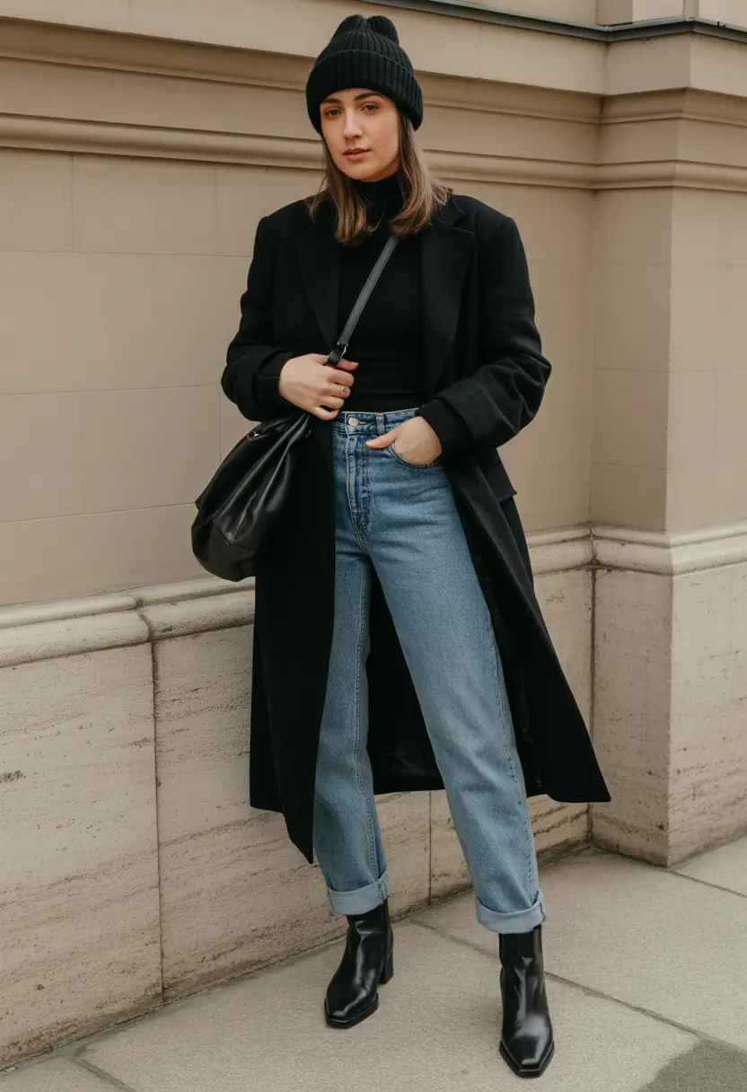 business casual outfits for women Denim and Black The Effortless Formula