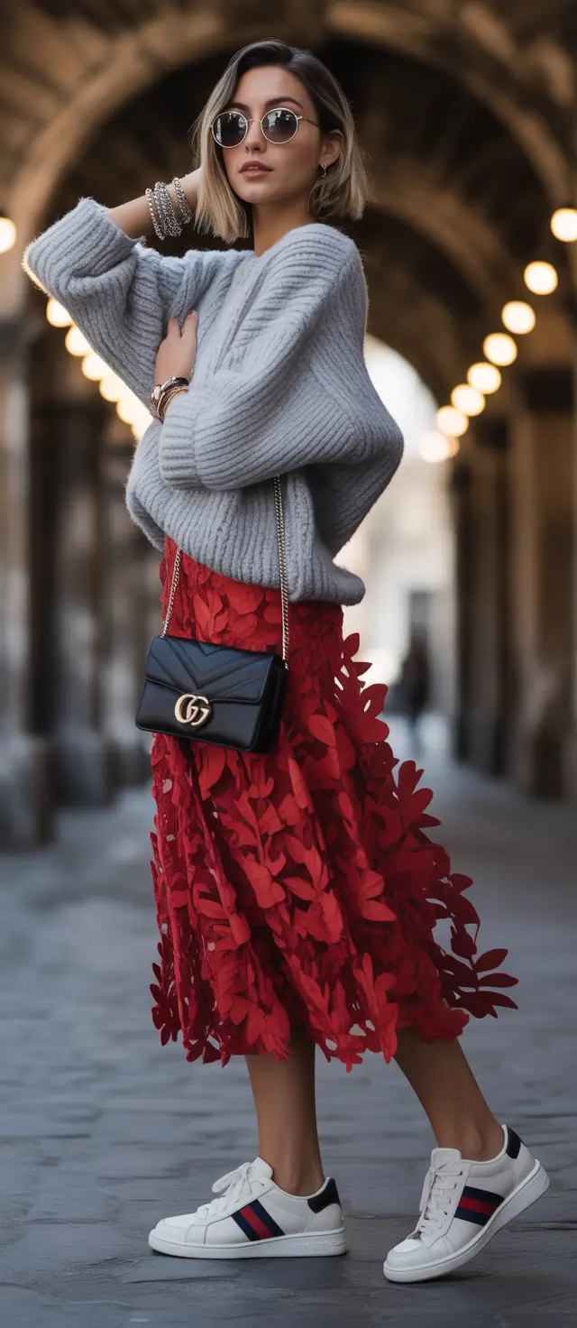 cute outfits Playful Contrast in Motion