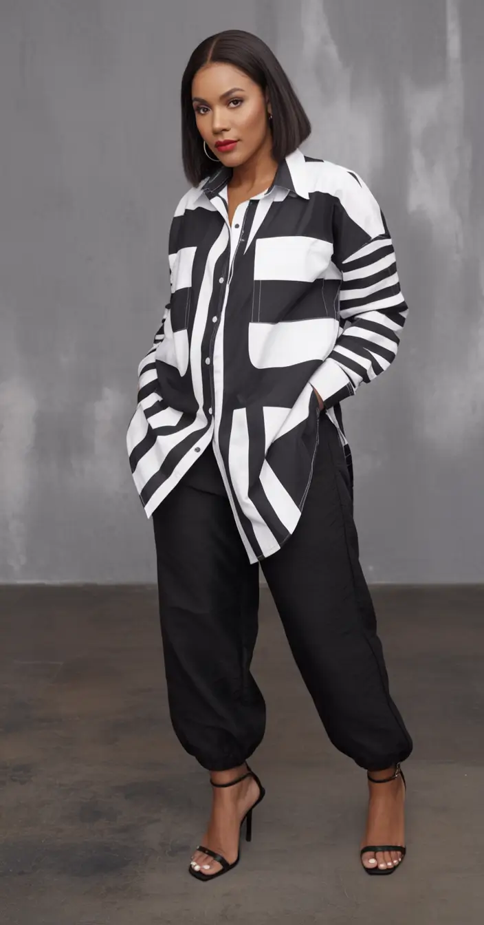 cute outfits Monochrome Geometry