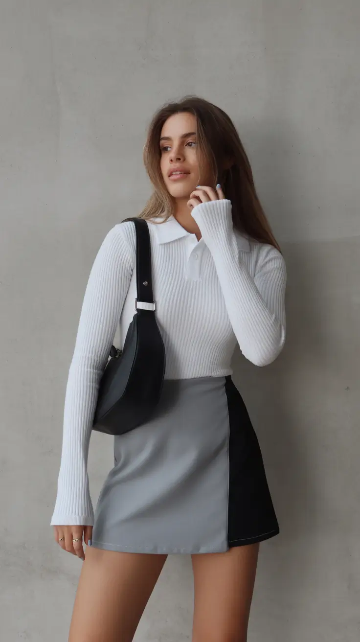 cute outfits Monotone Chic