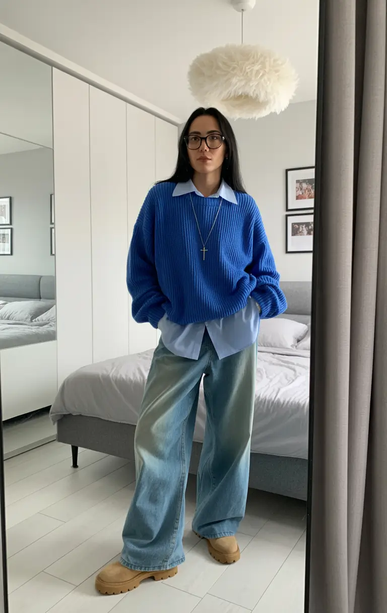 new york outfits Cozy Blue Aesthetic