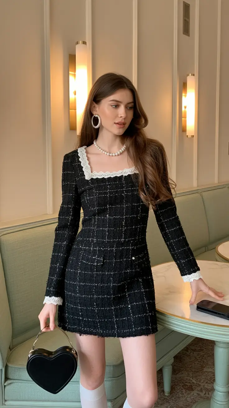old money outfits 2026 Maison Afternoon Tweed