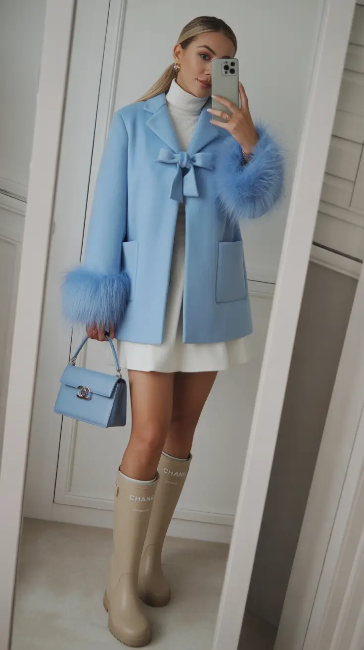 old money outfits 2026 Frosted Blue Reverie