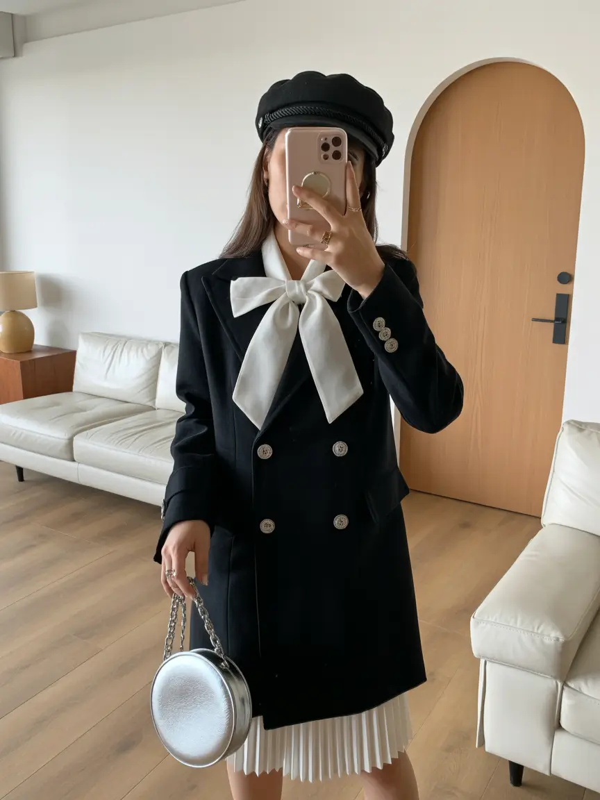 old money outfits 2026 Parisian Bow Charm