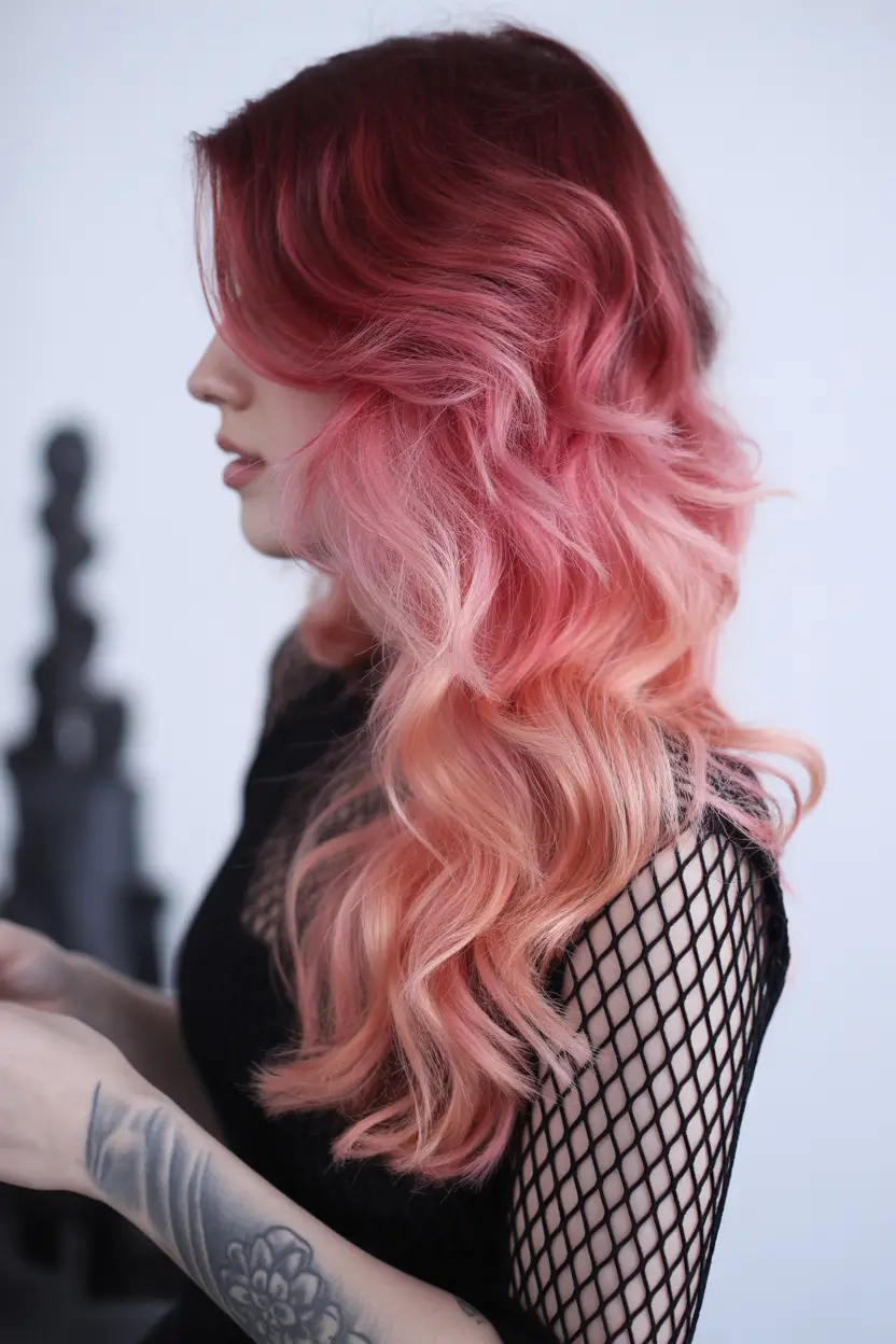 ombre hair color 2026 Watermelon Sorbet Ombre