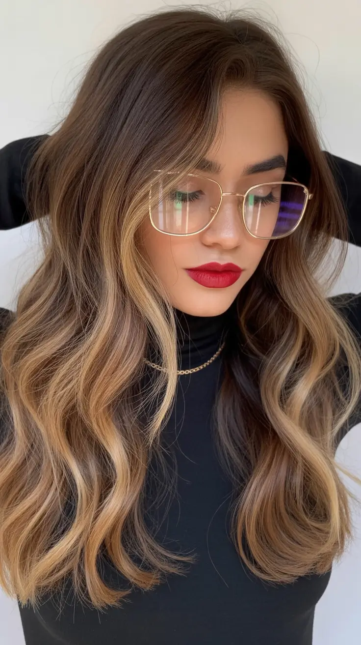 ombre hair color 2026 Caramel Blonde Ribbon Ombre