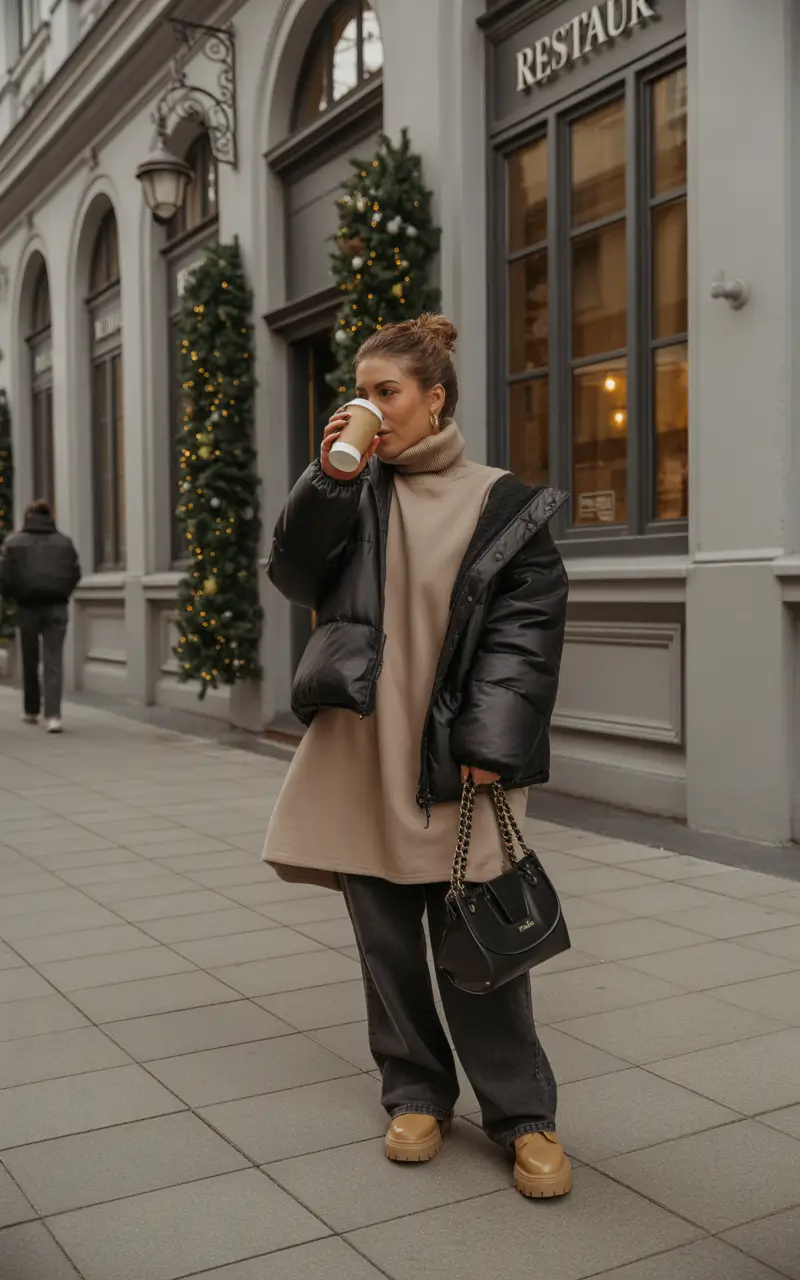 outfits ideas Effortless Layers Beige Comfort Meets Urban Cool