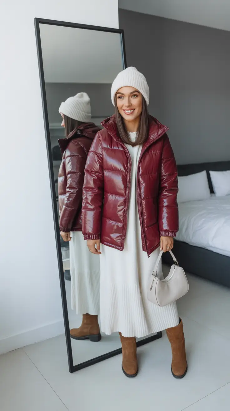 outfits ideas Berry Warmth The Cozy Winter Pop