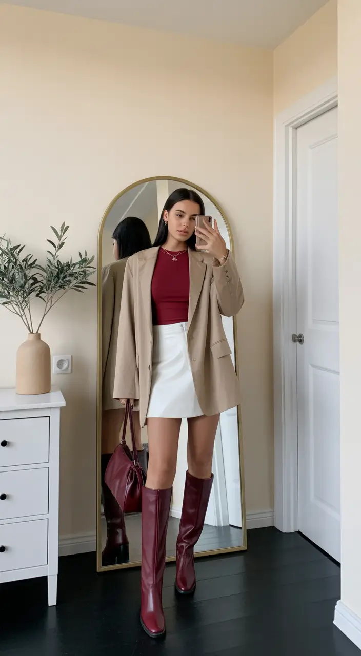 outfits ideas City Sophisticate Warm Tones with Structured Flair
