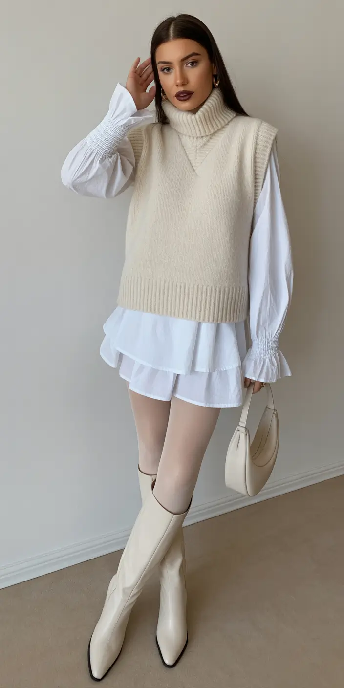 outfits ideas Nordic Cream Layered Minimalism with a Modern Twist