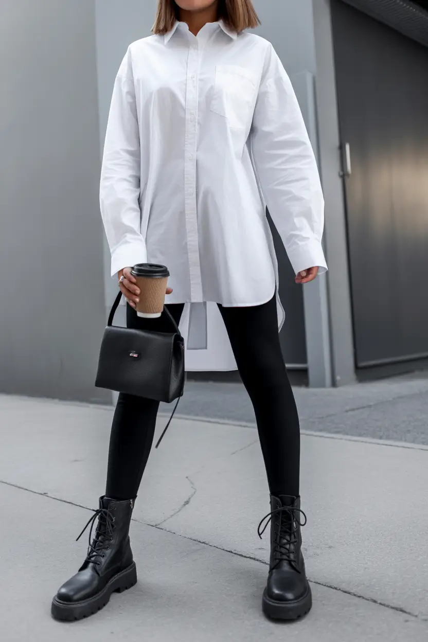 outfits ideas Urban Monochrome Classic White Meets City Black