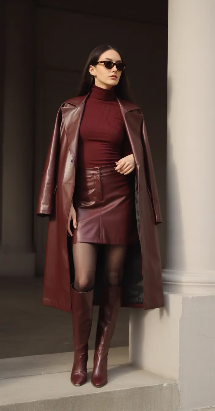 outfits ideas Crimson Confidence Monochrome Boldness