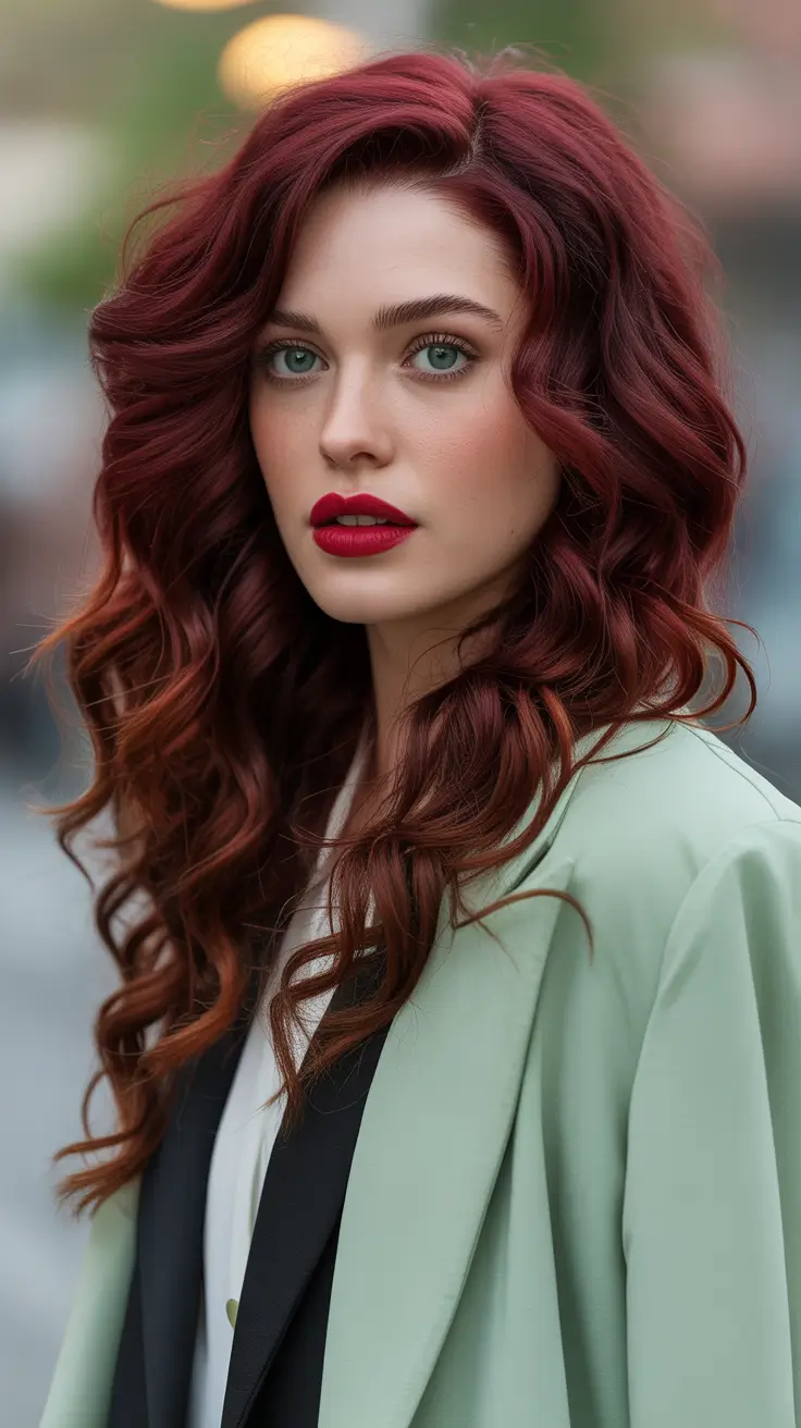 red hair colors Cinnamon Auburn Hollywood Curls