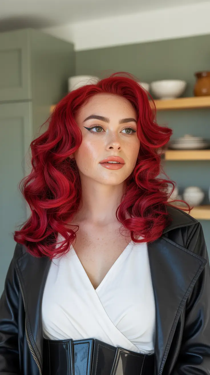 red hair colors Classic Romantic Curls in Red Velvet