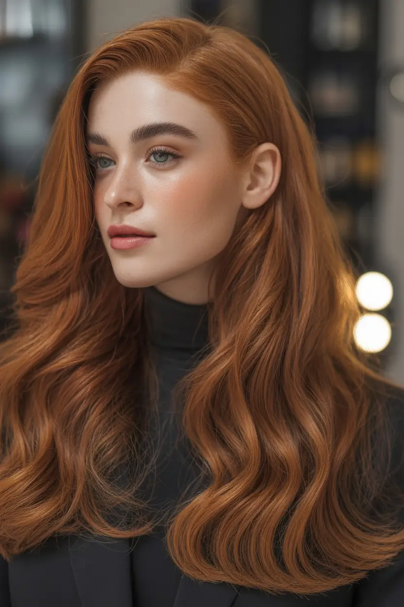 auburn hair color Polished Ginger Auburn With Deep Definition