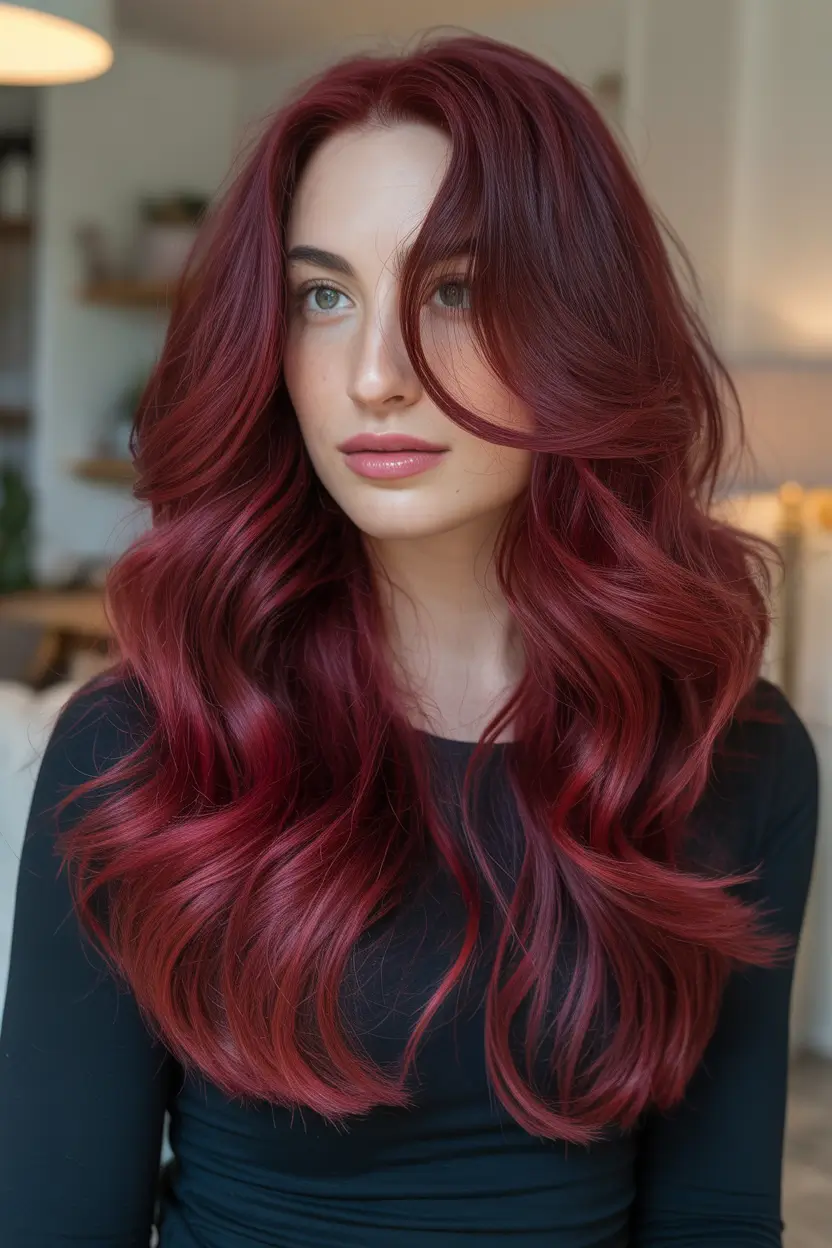 auburn hair color Cherry Auburn With Luminous Depth