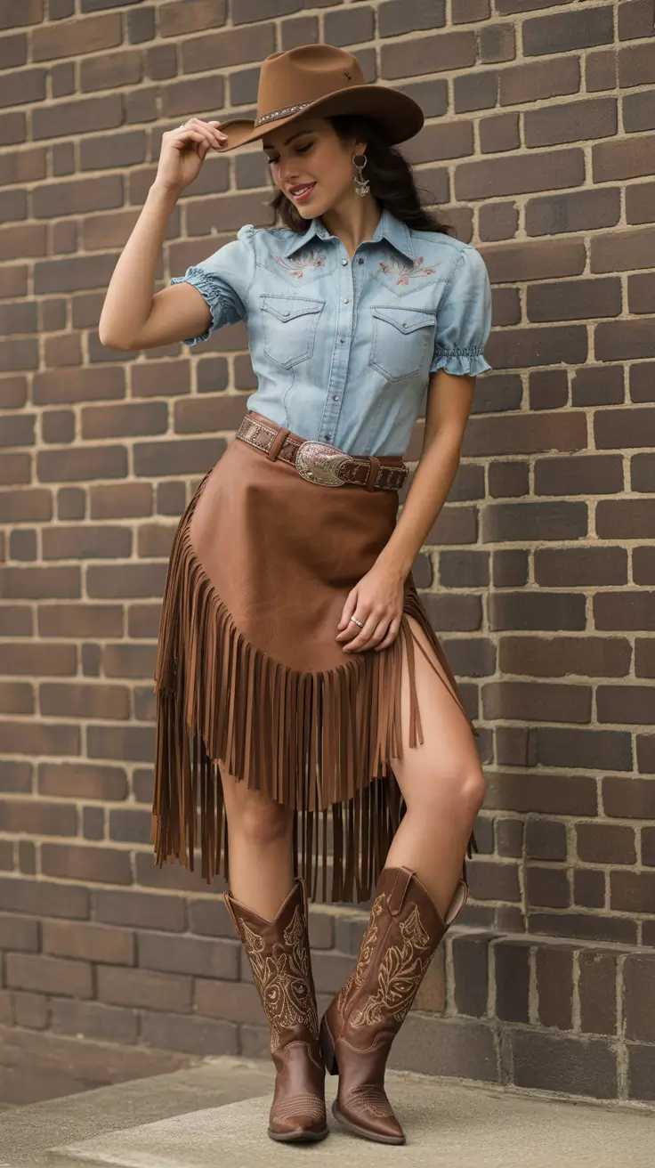 rodeo outfits Denim and Fringe Revival
