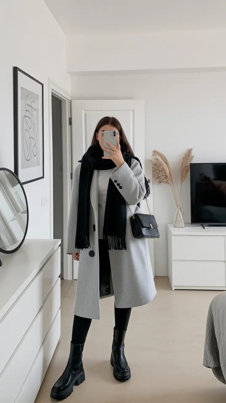 Casual Monochrome Winter Minimalism