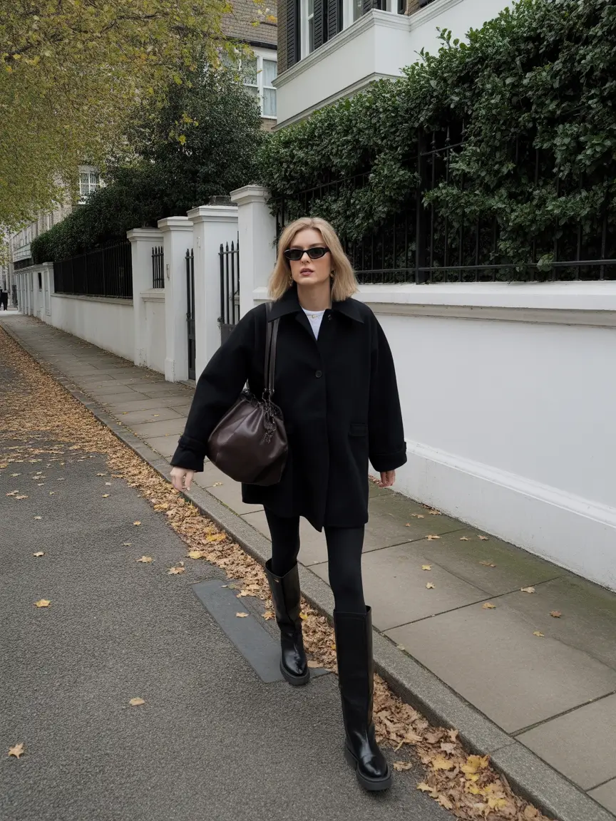 Casual Street-Chic Monochrome