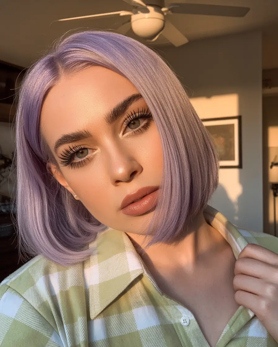 haircut Soft Lilac Precision Bob