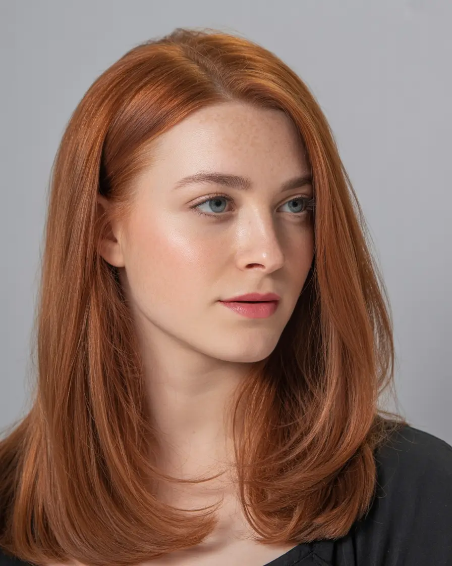 haircut Soft Copper Medium Layers