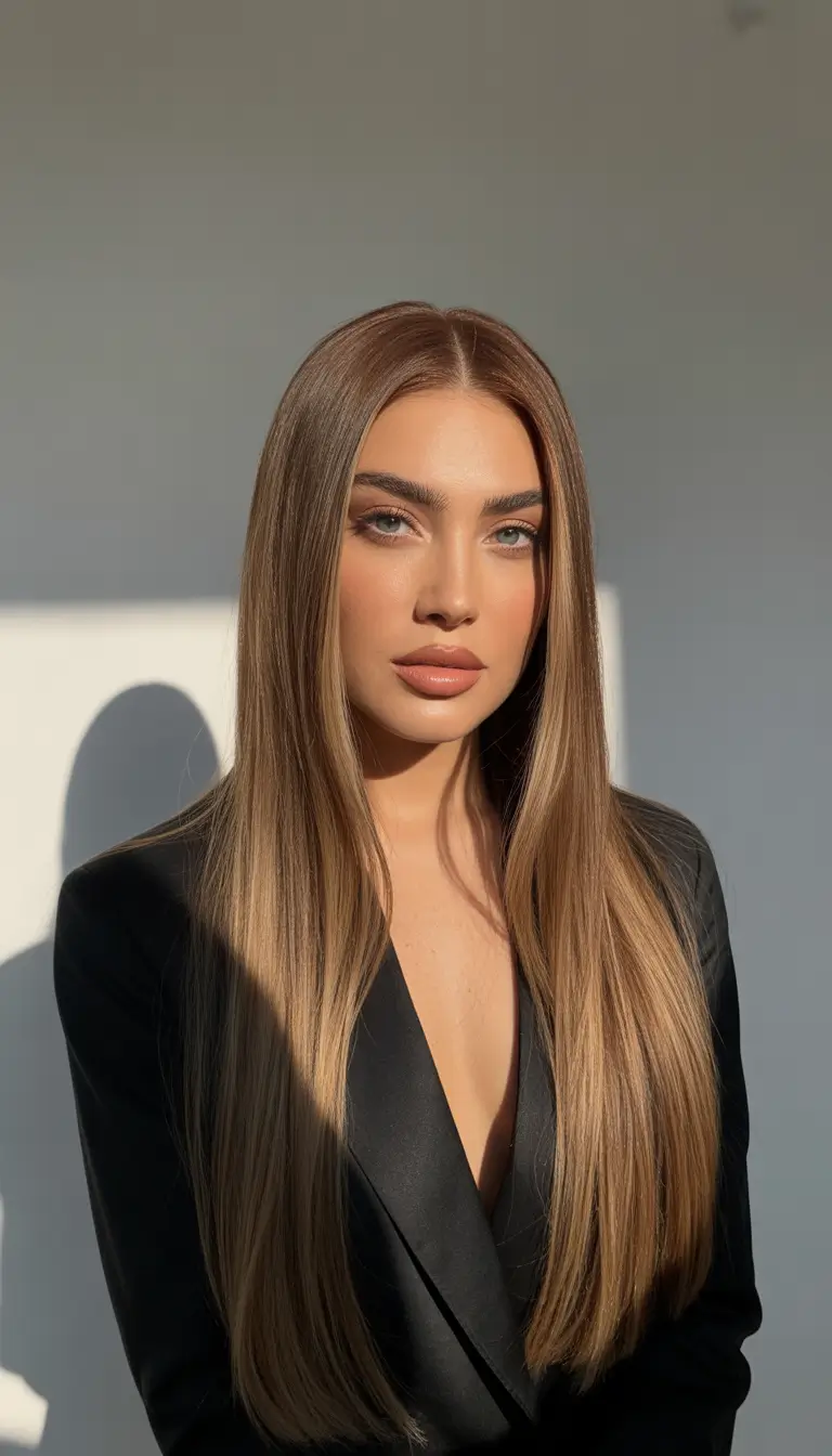 haircut Ultra Sleek Straight Hair With Espresso Melt
