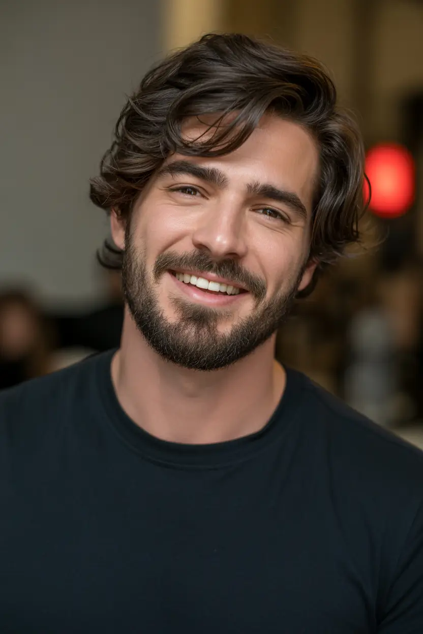 mens haircut Relaxed Curls with Youthful Movement